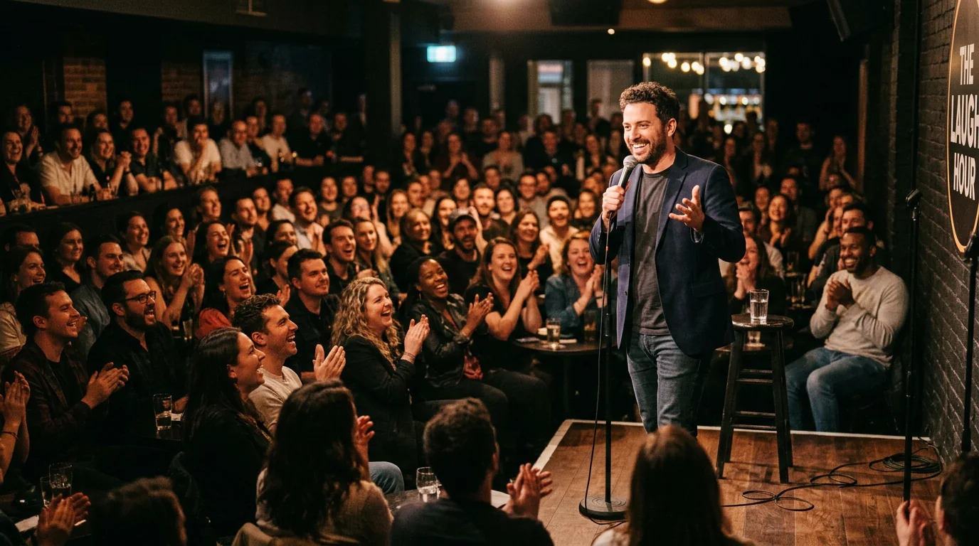 Comedy performance on stage