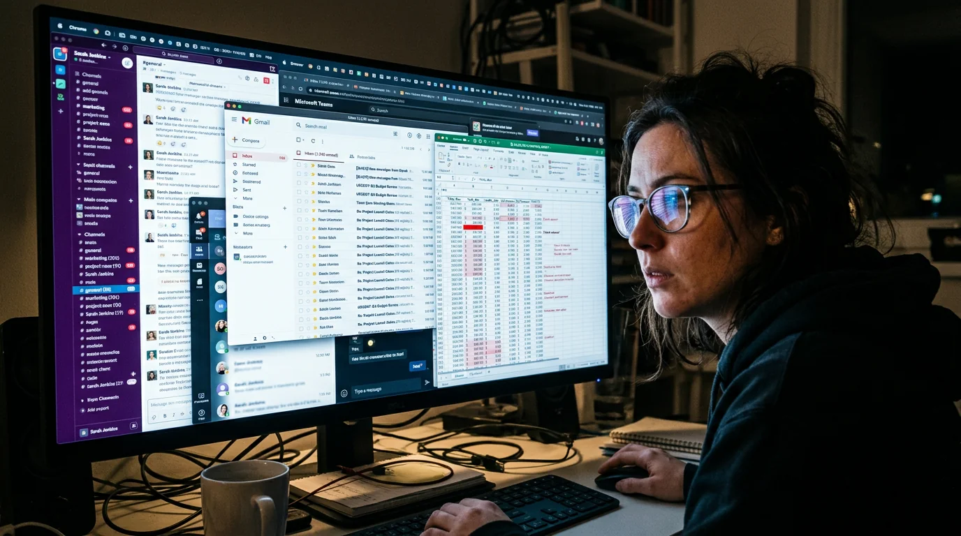 Messy inbox and spreadsheets